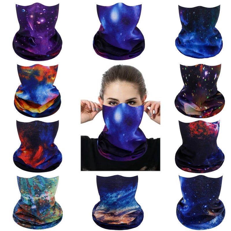 Cutewing Neck Gaiter Masks gators,10PCS Tube Scarf Seamless Face Covering,Ourdoor Face Mask Tube Bandanas Magic Headband UV Headwrap Balaclavas for Sports Workout Fitness - Image 1